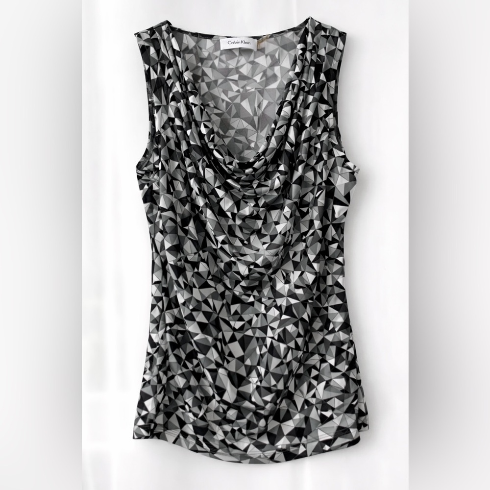 CALVIN KLEIN Sleeveless Cowl Neck  Blouse Size: Medium